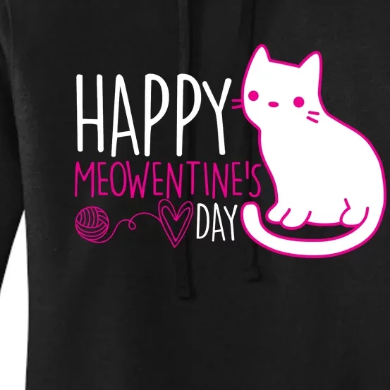 Cute Kitty Cat Valentines Day Meowtines Women's Pullover Hoodie