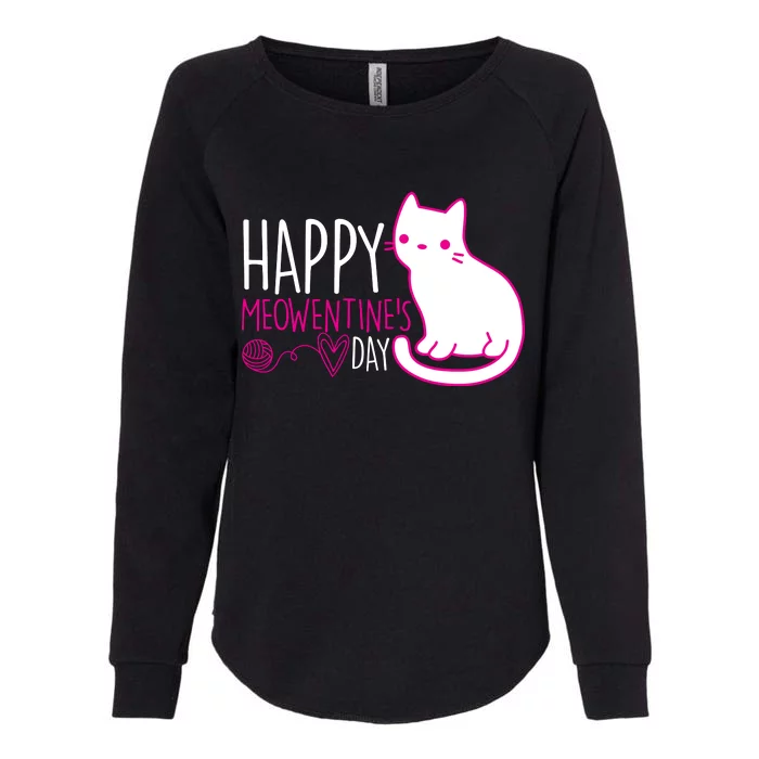 Cute Kitty Cat Valentines Day Meowtines Womens California Wash Sweatshirt