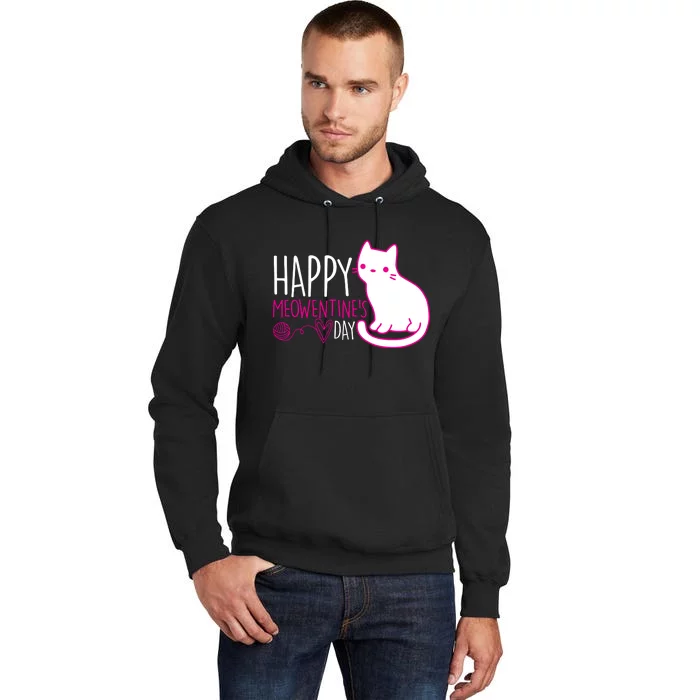 Cute Kitty Cat Valentines Day Meowtines Tall Hoodie