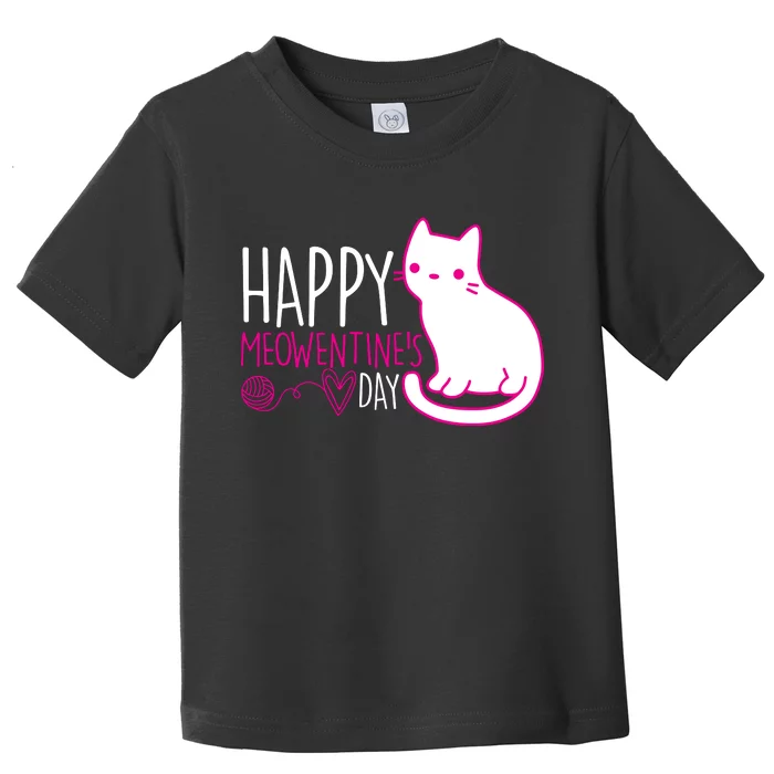 Cute Kitty Cat Valentines Day Meowtines Toddler T-Shirt