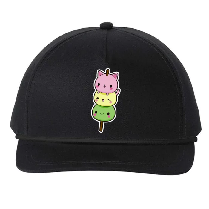 Cute Kitty Dango Ice Cream Cone Snapback Five-Panel Rope Hat