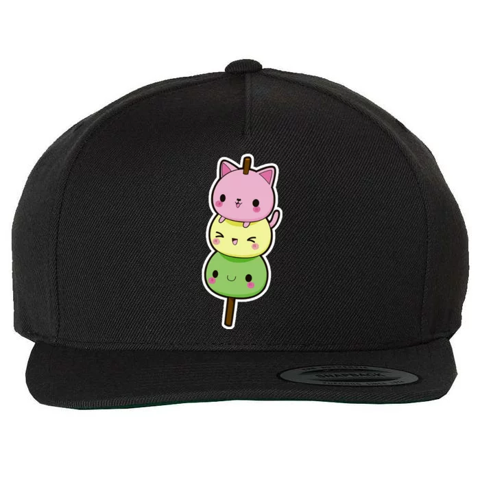 Cute Kitty Dango Ice Cream Cone Wool Snapback Cap