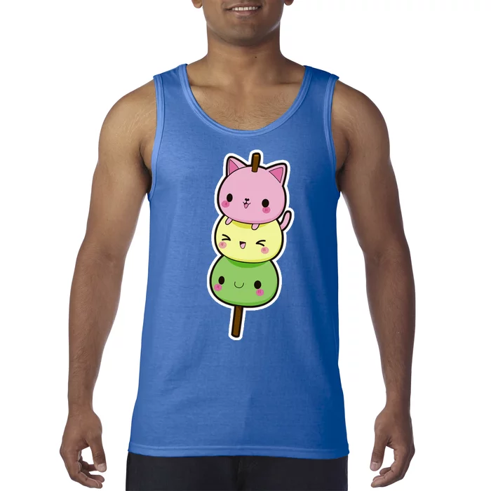 Cute Kitty Dango Ice Cream Cone Tank Top