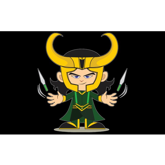 Cute Knives Cartoon Person God of Mischief Bumper Sticker