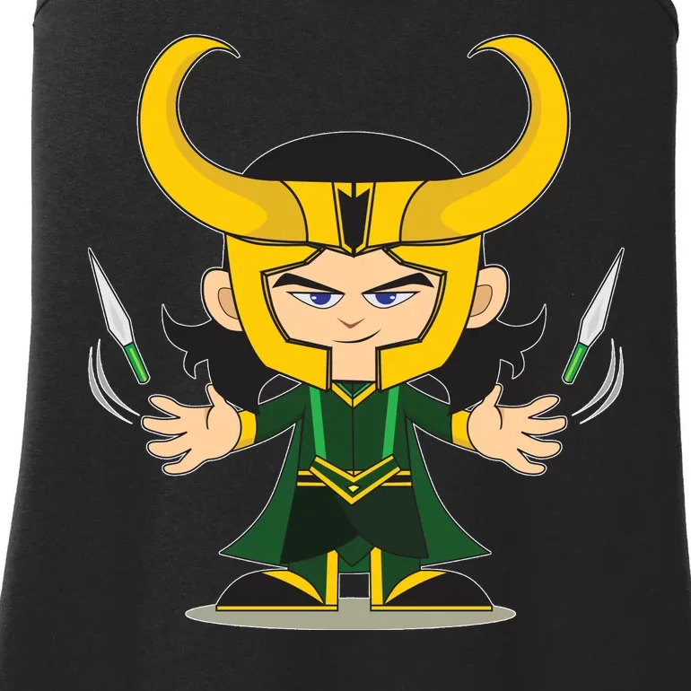 Cute Knives Cartoon Person God of Mischief Ladies Essential Tank