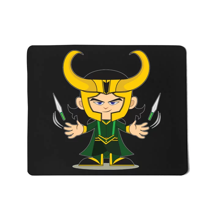 Cute Knives Cartoon Person God of Mischief Mousepad