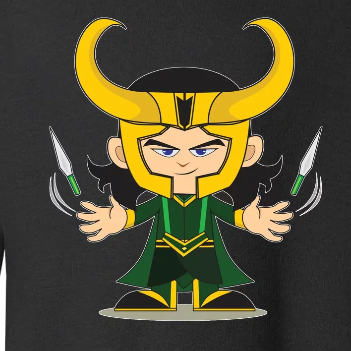 Cute Knives Cartoon Person God of Mischief Toddler Sweatshirt