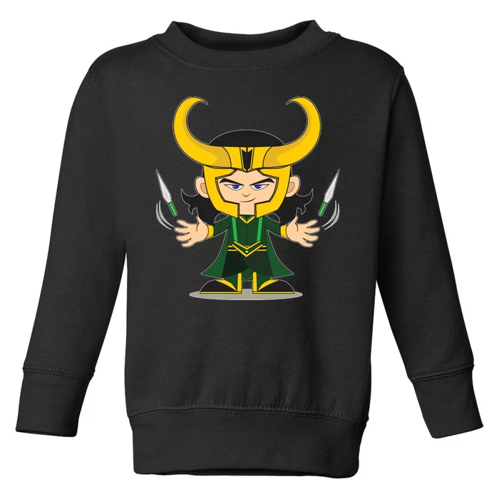 Cute Knives Cartoon Person God of Mischief Toddler Sweatshirt