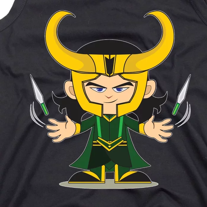 Cute Knives Cartoon Person God of Mischief Tank Top