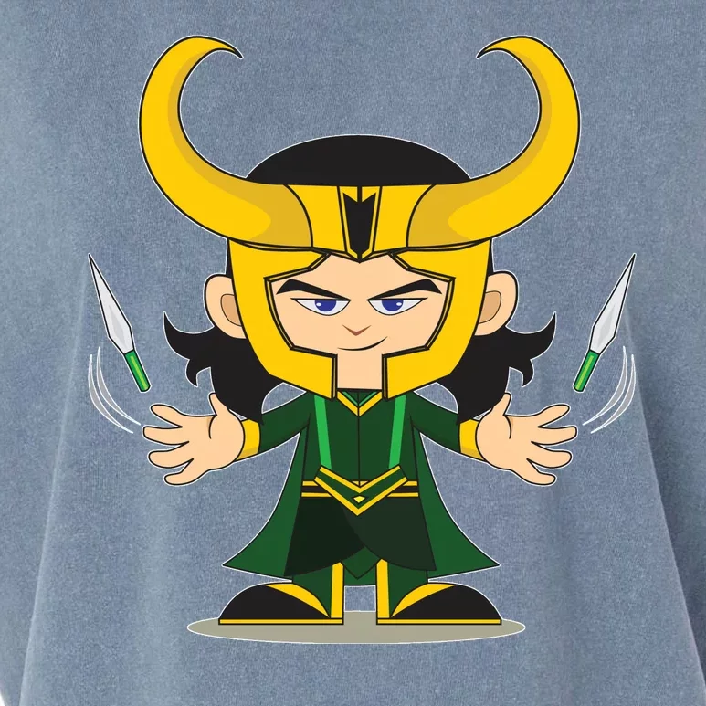 Cute Knives Cartoon Person God of Mischief Garment-Dyed Women's Muscle Tee