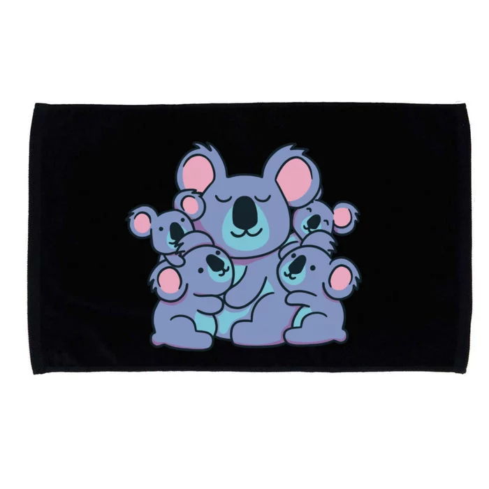 Cute Koala Family Microfiber Hand Towel