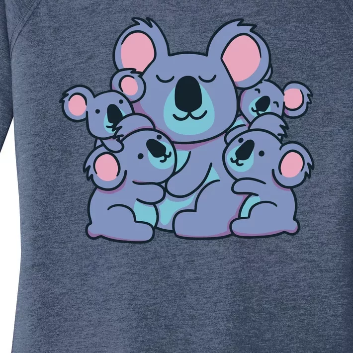 Cute Koala Family Women's Perfect Tri Tunic Long Sleeve Shirt