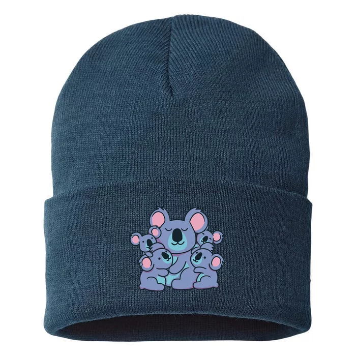 Cute Koala Family Sustainable Knit Beanie