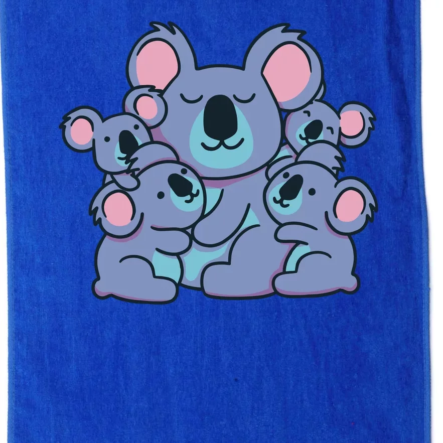 Cute Koala Family Platinum Collection Golf Towel