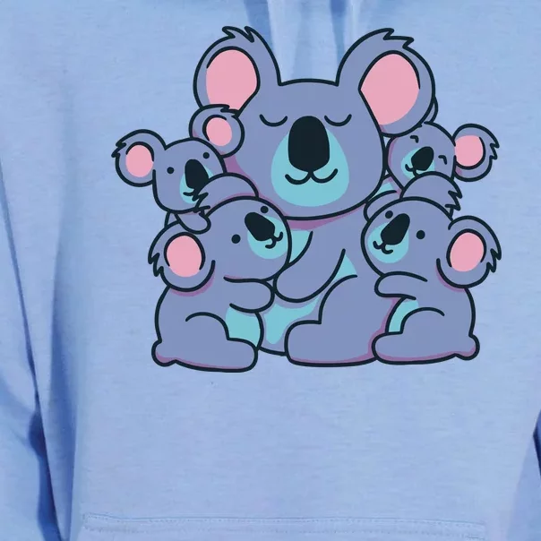 Cute Koala Family Unisex Surf Hoodie