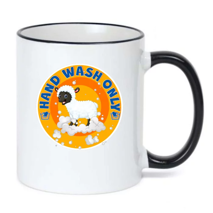 Cute Lamb Sheep Hand Wash Only Black Color Changing Mug