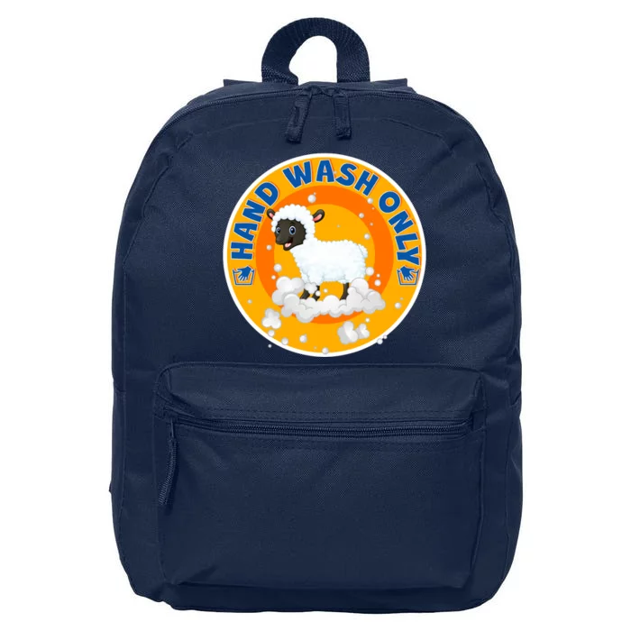 Cute Lamb Sheep Hand Wash Only 16 in Basic Backpack