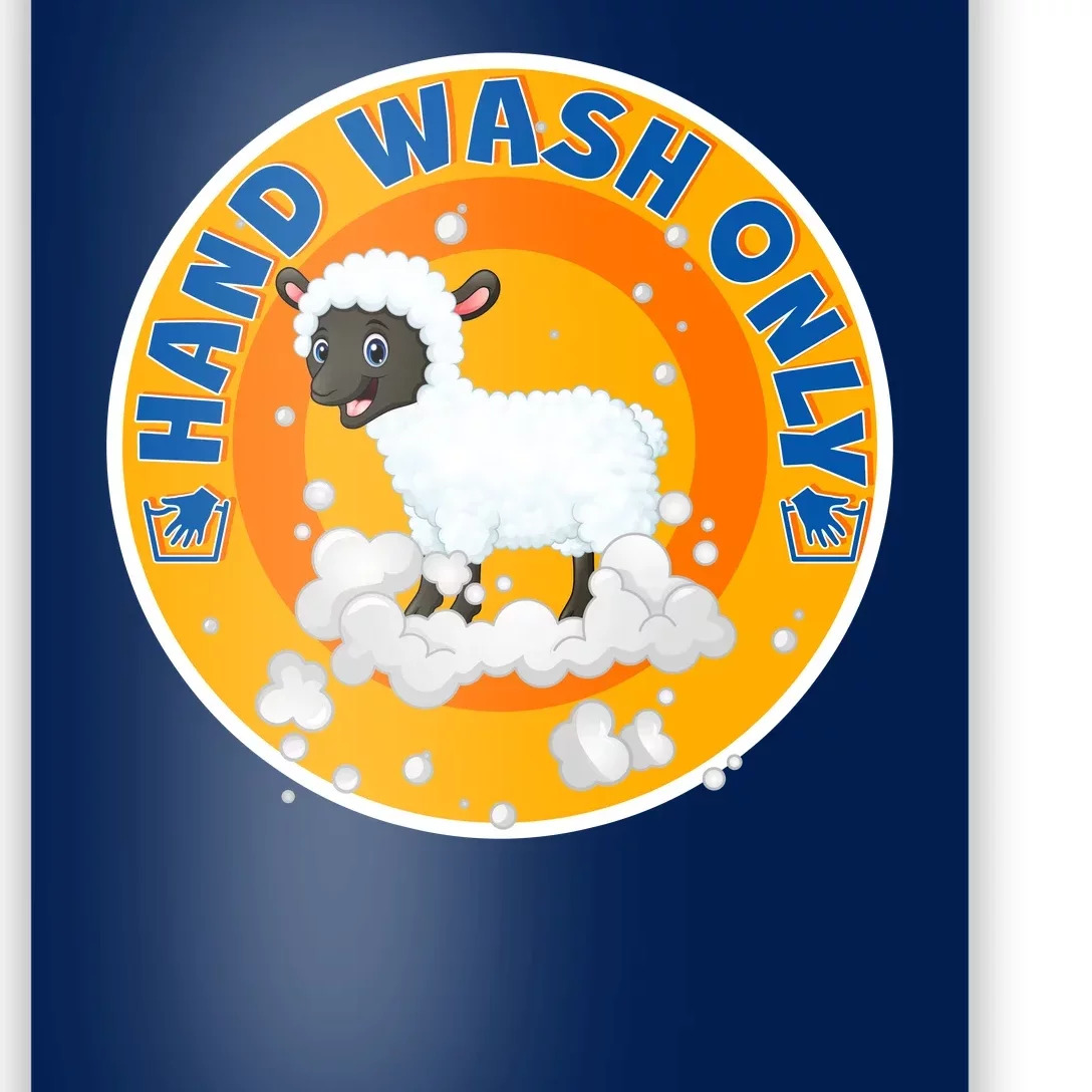 Cute Lamb Sheep Hand Wash Only Poster