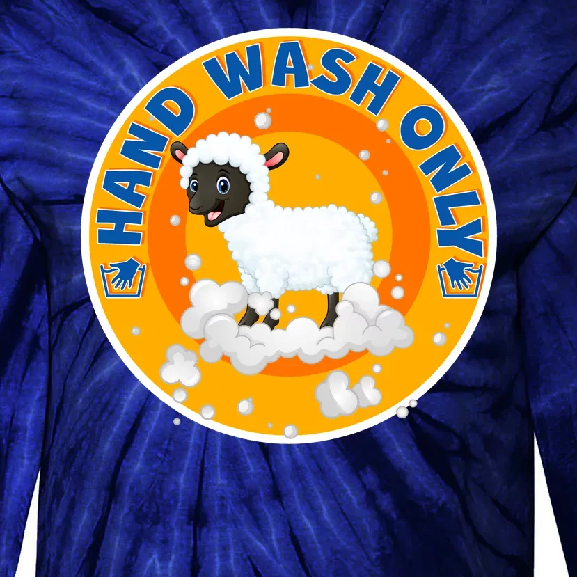 Cute Lamb Sheep Hand Wash Only Tie-Dye Long Sleeve Shirt