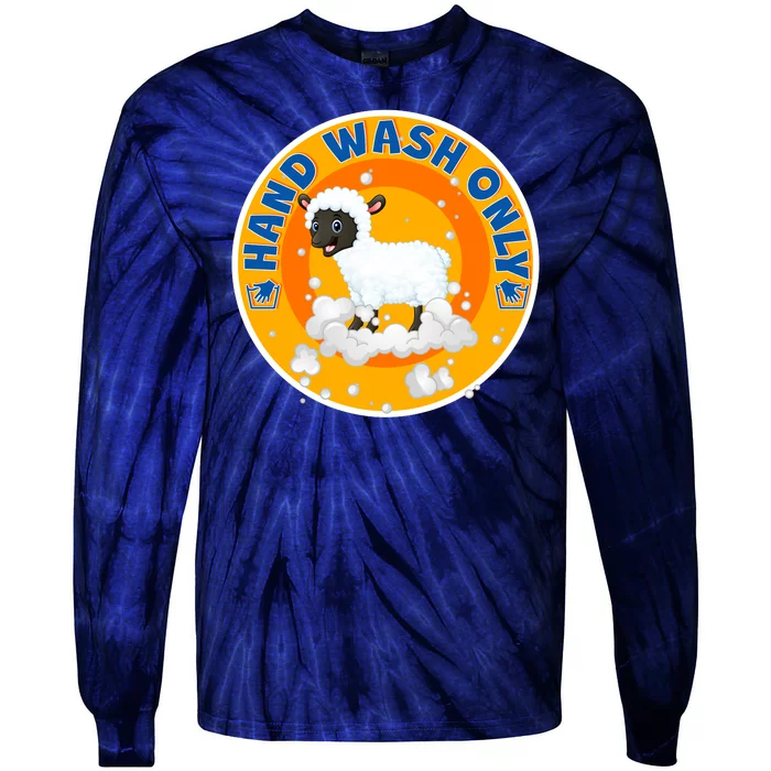 Cute Lamb Sheep Hand Wash Only Tie-Dye Long Sleeve Shirt