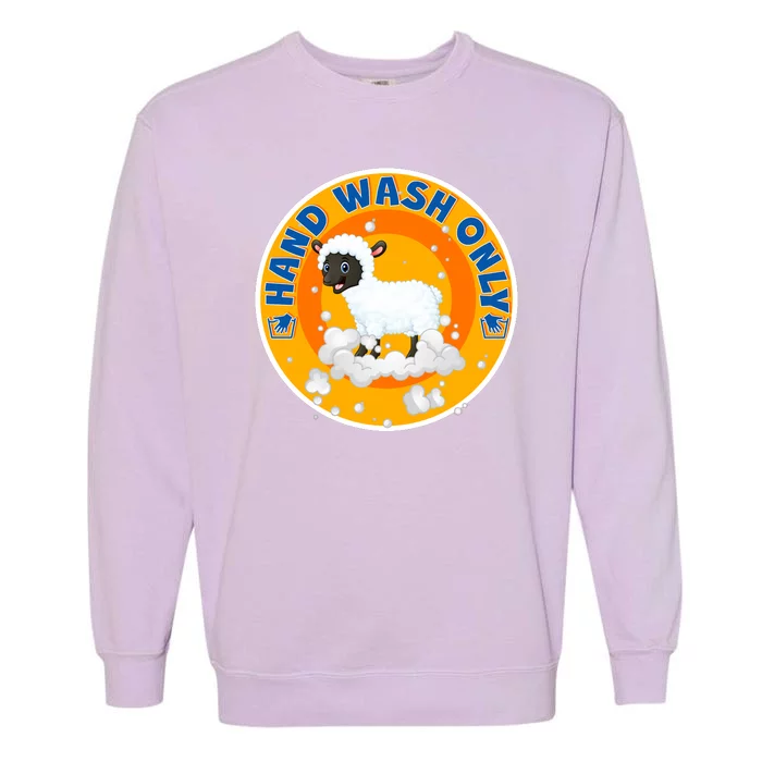 Cute Lamb Sheep Hand Wash Only Garment-Dyed Sweatshirt