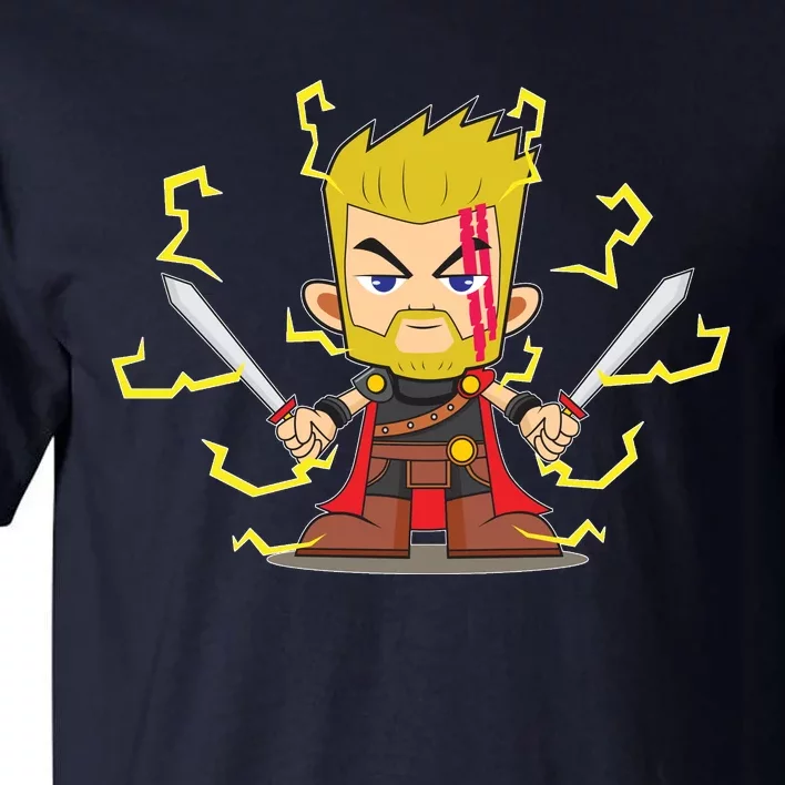 Cute Lightning Cartoon God Of Thunder Tall T-Shirt