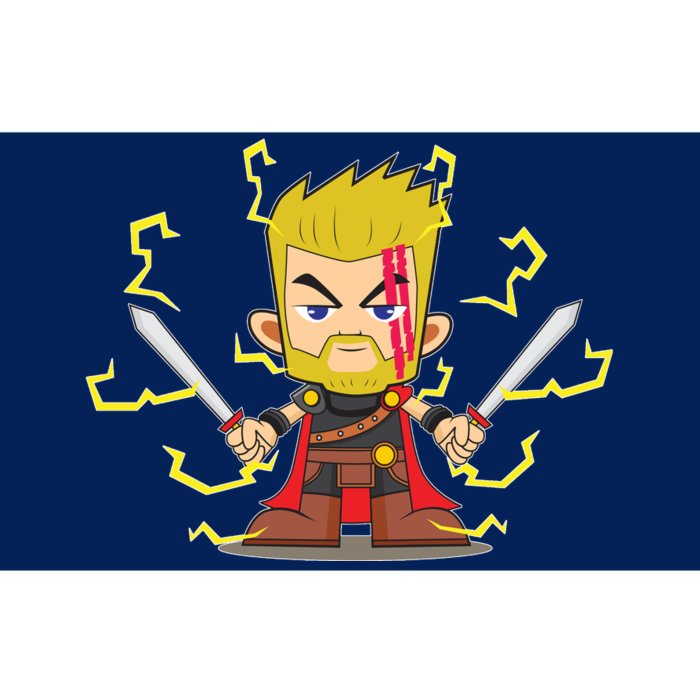 Cute Lightning Cartoon God Of Thunder Bumper Sticker