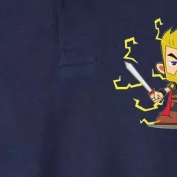 Cute Lightning Cartoon God Of Thunder Softstyle Adult Sport Polo