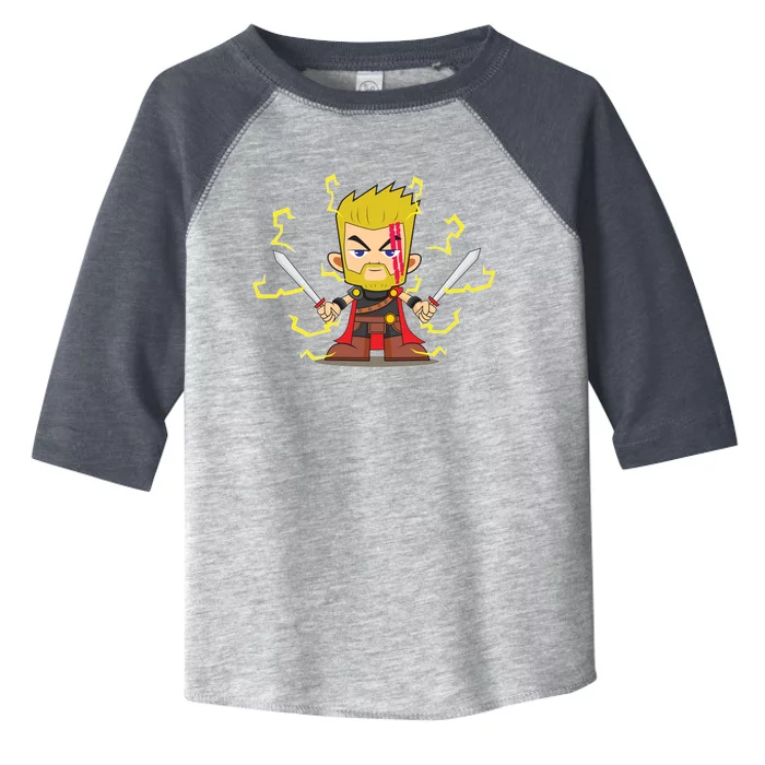 Cute Lightning Cartoon God Of Thunder Toddler Fine Jersey T-Shirt