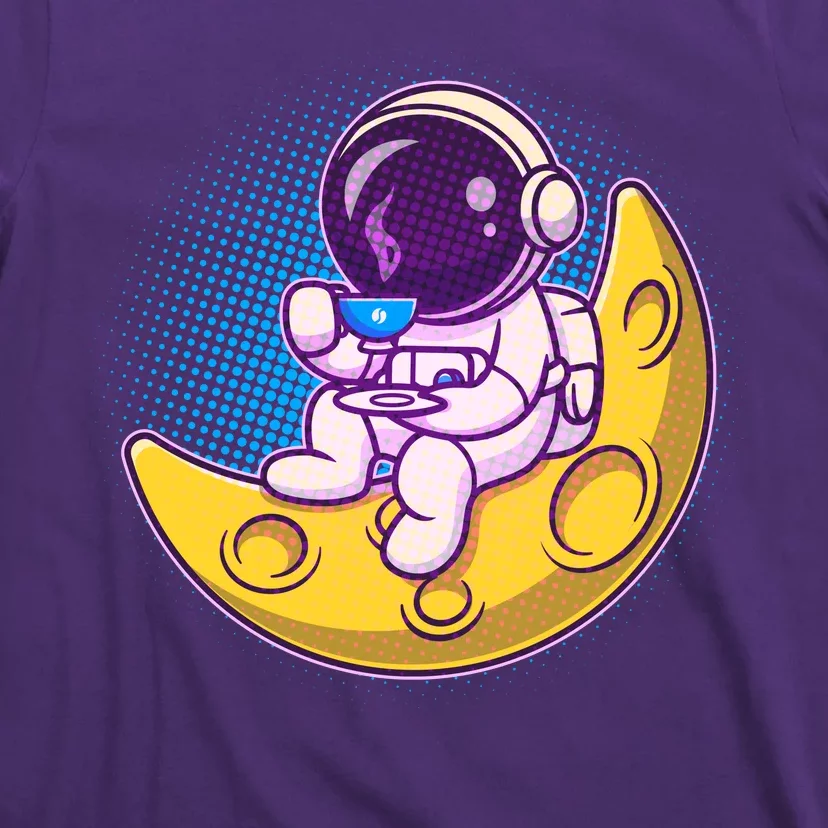 Cute Little Astronaut Drinking Coffee T-Shirt