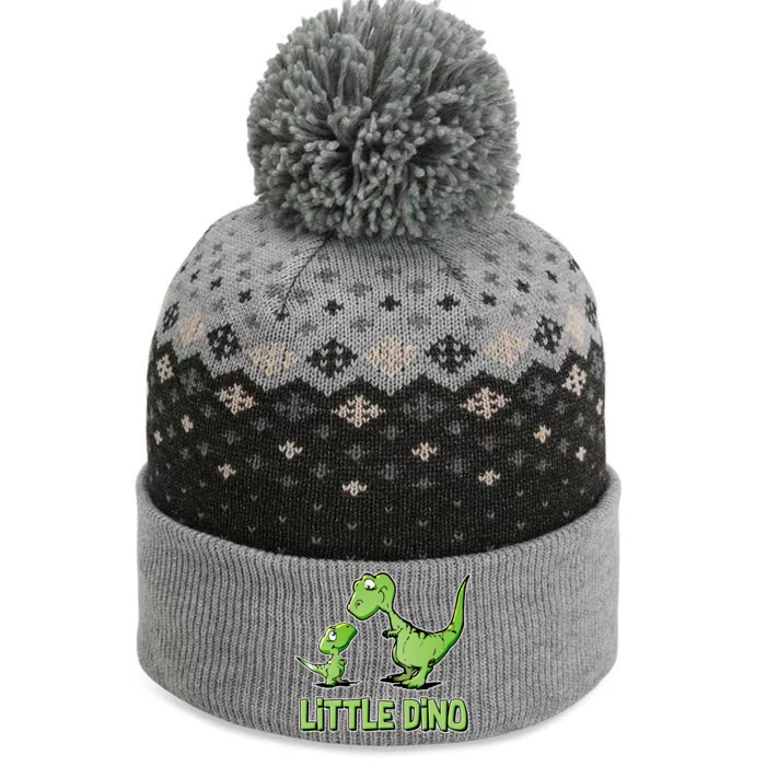 Cute Little Dino Dinosaur Little Younger Sibling The Baniff Cuffed Pom Beanie