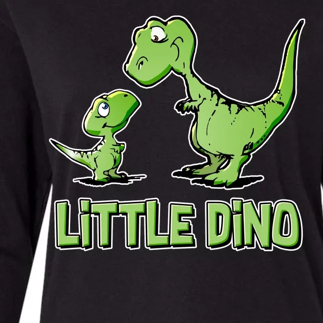 Cute Little Dino Dinosaur Little Younger Sibling Womens Cotton Relaxed Long Sleeve T-Shirt