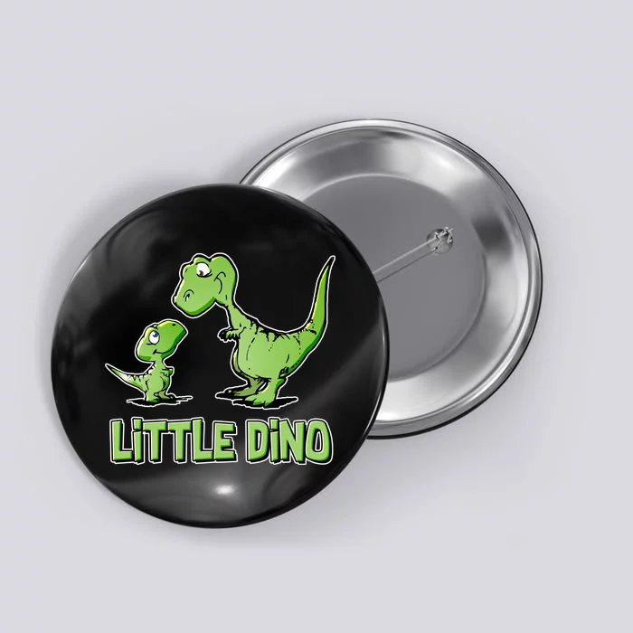 Cute Little Dino Dinosaur Little Younger Sibling Button