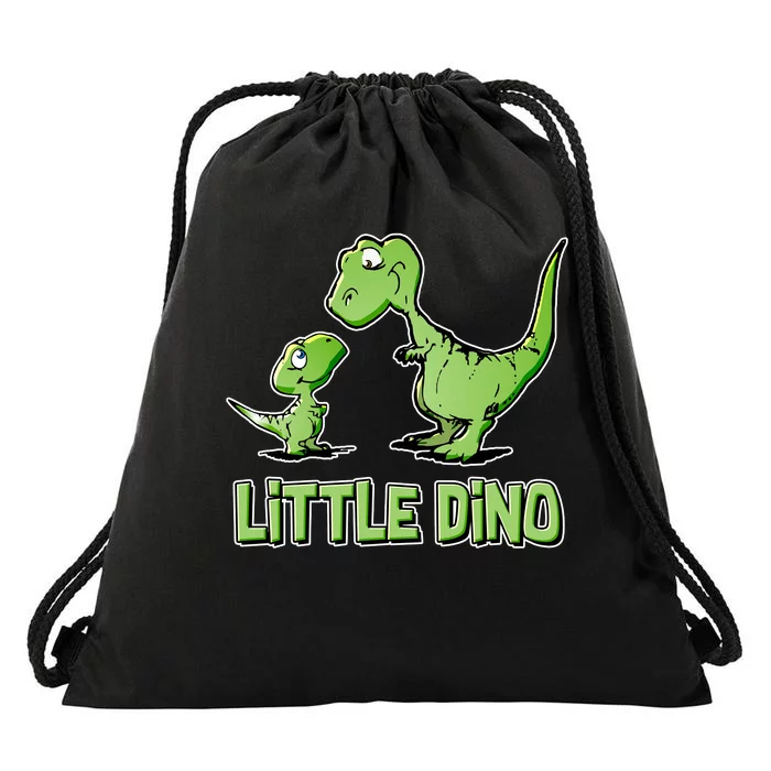 Cute Little Dino Dinosaur Little Younger Sibling Drawstring Bag