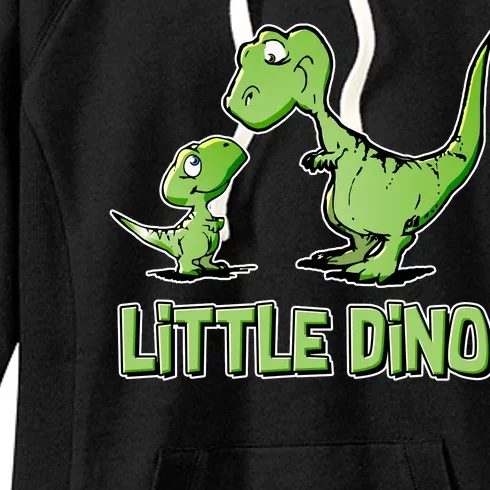 Cute Little Dino Dinosaur Little Younger Sibling Women's Fleece Hoodie