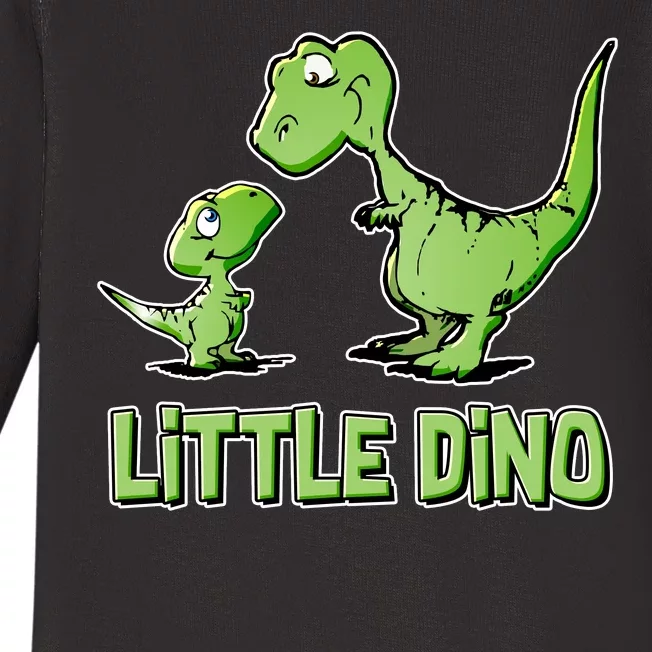 Cute Little Dino Dinosaur Little Younger Sibling Baby Long Sleeve Bodysuit