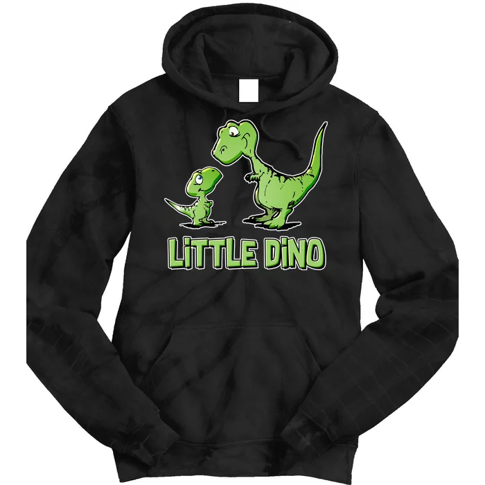 Cute Little Dino Dinosaur Little Younger Sibling Tie Dye Hoodie