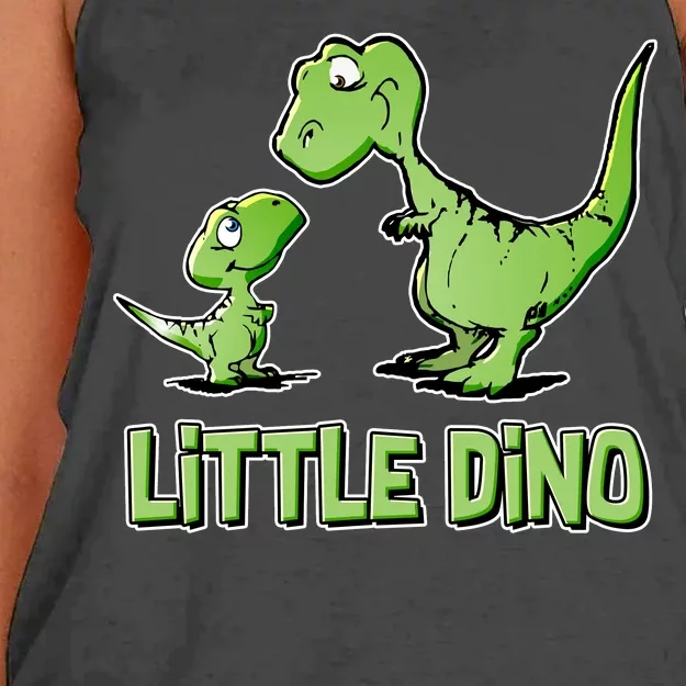 Cute Little Dino Dinosaur Little Younger Sibling Women's Knotted Racerback Tank