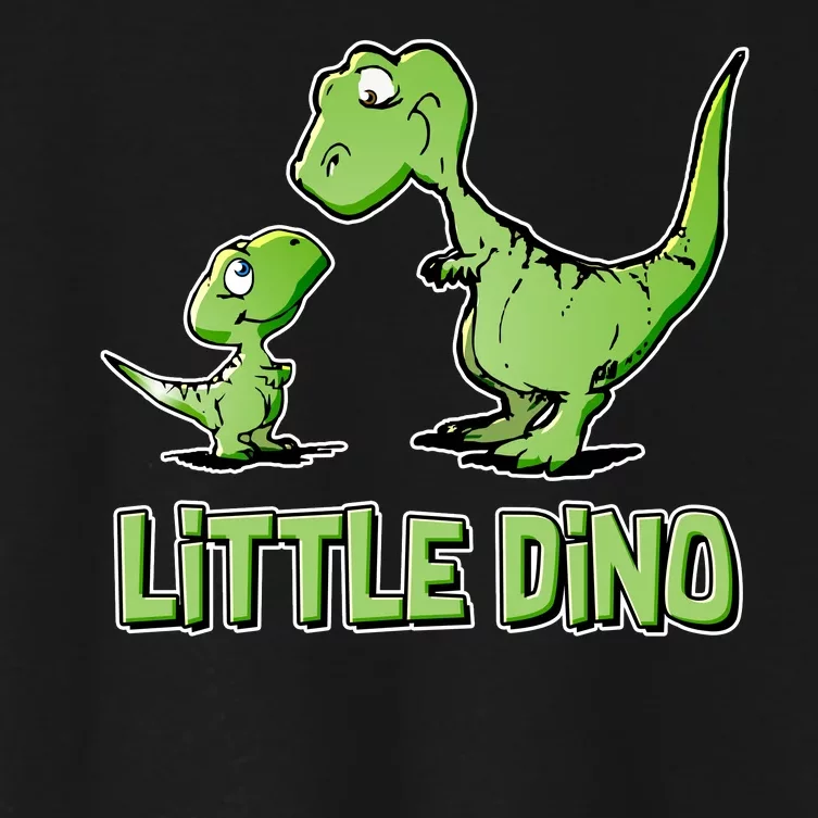 Cute Little Dino Dinosaur Little Younger Sibling Women's Crop Top Tee