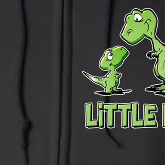 Cute Little Dino Dinosaur Little Younger Sibling Full Zip Hoodie