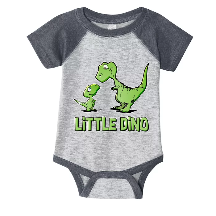 Cute Little Dino Dinosaur Little Younger Sibling Infant Baby Jersey Bodysuit