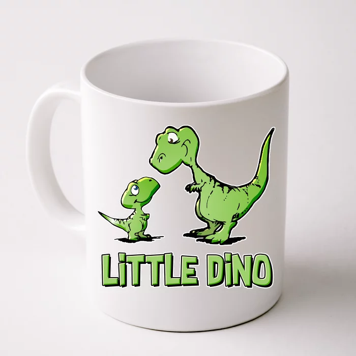 Cute Little Dino Dinosaur Little Younger Sibling Front & Back Coffee Mug