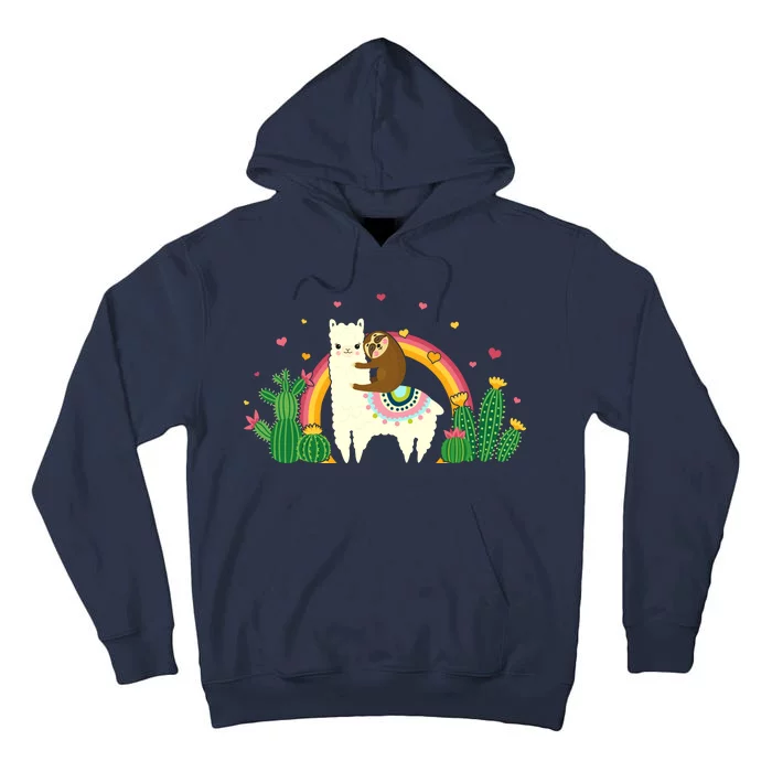 Cute Llama Sloth Love Tall Hoodie