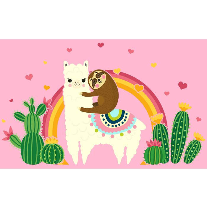 Cute Llama Sloth Love Bumper Sticker