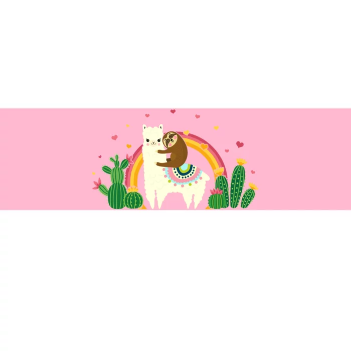 Cute Llama Sloth Love Bumper Sticker