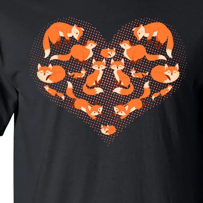 Cute Love Heart Foxes Tall T-Shirt