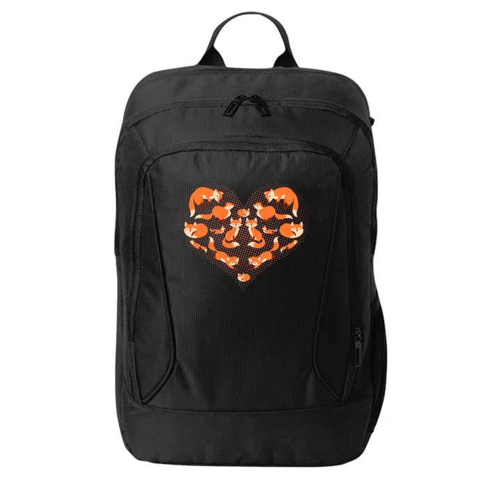 Cute Love Heart Foxes City Backpack