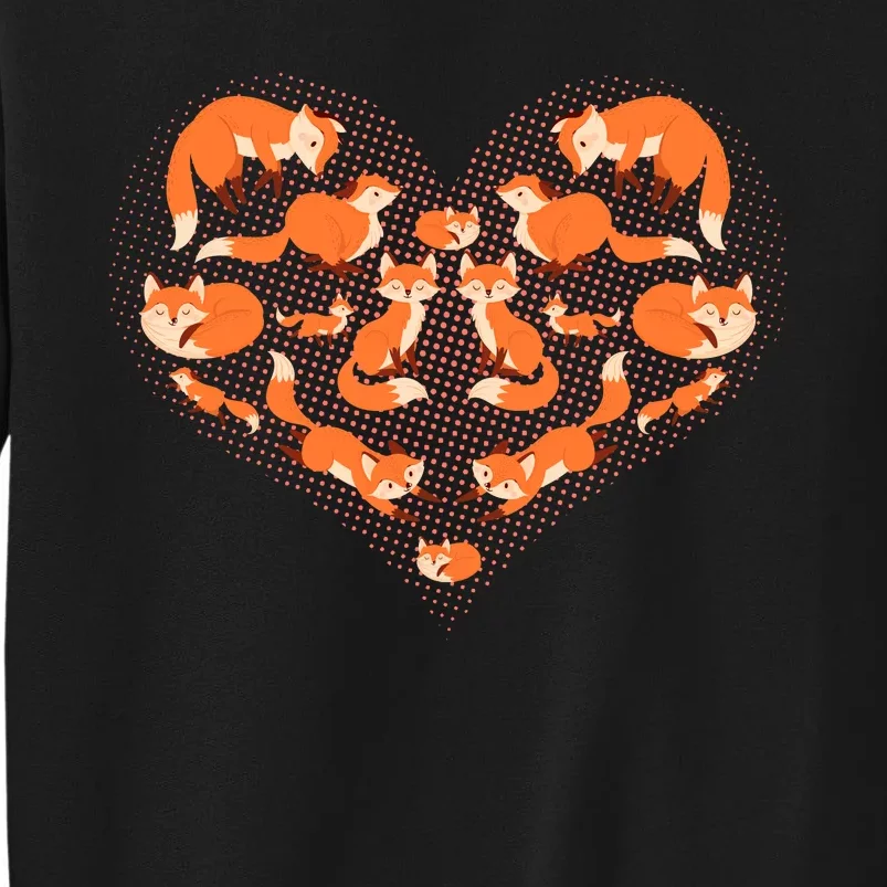 Cute Love Heart Foxes Tall Sweatshirt