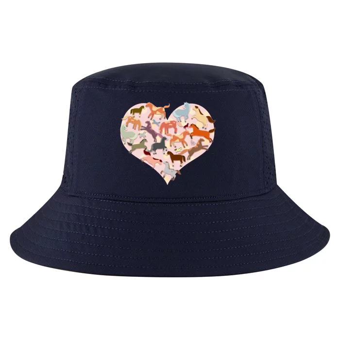 Cute Love Heart Horses Cool Comfort Performance Bucket Hat