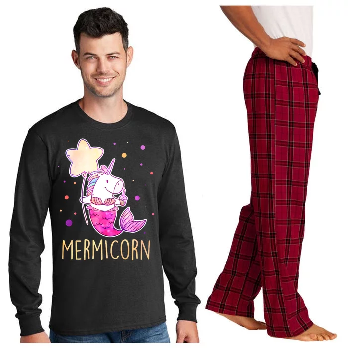 Cute Magical Mermicorn Unicorn Mermaid Long Sleeve Pajama Set